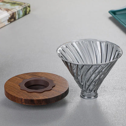 600ML Glass Pour Over Coffee Maker V Shape Drip Coffee Dripper and Filters Coffee Filter Holder Barista Tools Coffee Accessories