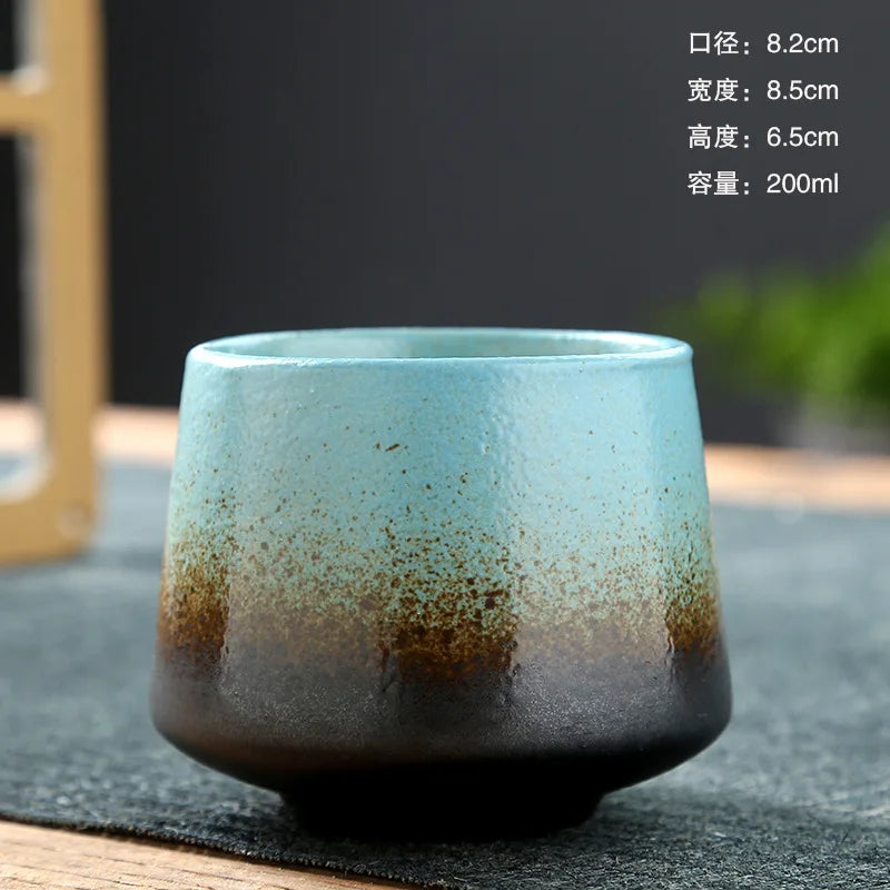 Ceramic Cup Vintage Coarse Pottery Coffee Cup Household drinking single cup cooking tea cups around the stove