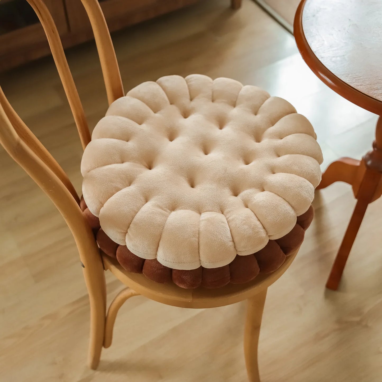 Ins Cookie Biscuit Cushion suave lindo almohada cuadrada cuadrada espesor de espesor piso decorativo para sala de estar silla doméstica