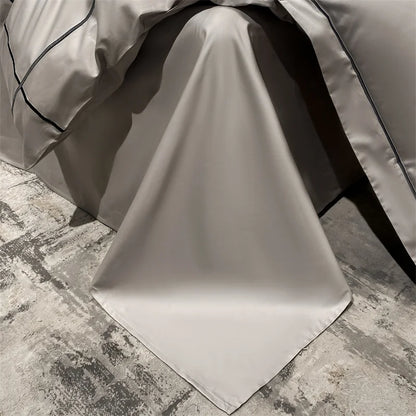 Conjuntos de cama de bordados lençóis de algodão egípcio Conjunto de lençóis de luxo capa de tampa da cama de cama de roupas de cama com 5 estrelas Hotel Hotel Bedes