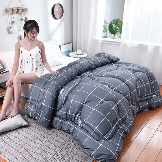 Set de plapumă de vară Sărbător queen -size ușoară paturi de pat cu patrazonie cu captură cu captură ultrasonică pentru tot sezonul decor de lenjerie de pat confortabil