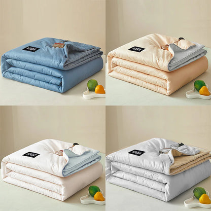 Yanyangtian Solid Color Spring Summer Summer Quilt Blanket Cama Capa de dois lados quadrigado 150 200 Cama de solteiro Rainha
