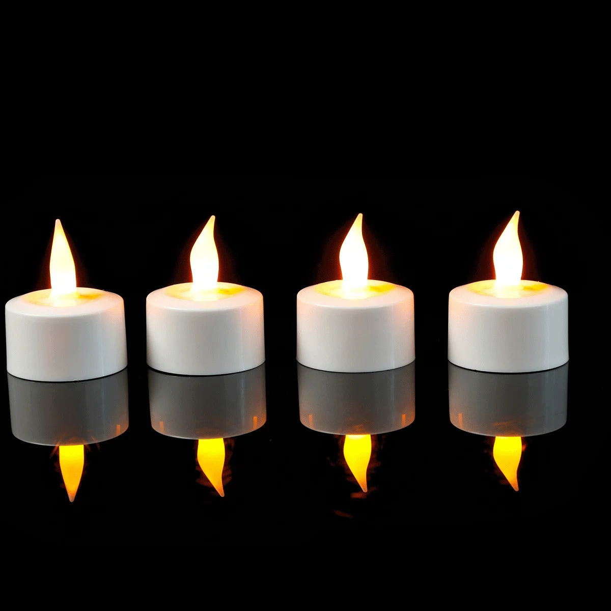 1/2/3/4 Stücke gelbe Licht LED -Kerzen mit USB -Ladung, flammenlose dekorative Hochzeits Weihnachten wiederaufladbare Tee Leuchten