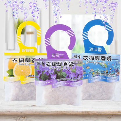 1pcs naturlige dufter hengende krydderpose garderobe deodoriserende papirposer aromaterapi pose skap luftfriskere