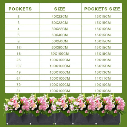 Nová nástěnná kapsa výsadba tašky květináče domácí zahrada pěstování tašky na zahradní zasedač vertikální sakulentas rostlinná hrnec domácí výzdoba