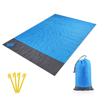 2 x 2,1 m / 2 x 1,4 m vanntett strandteppe utendørs bærbar piknikmatt camping bakken matmadrass multifunksjonelt teppe