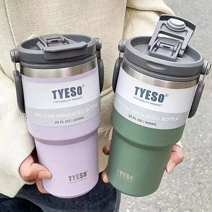 Tyeso Stainless Steel Coffee Cup Cold And Hot Double-layer Insulated Cup Tumbler Thermo Water Bottle Car Travel Mug Vacuum Flask