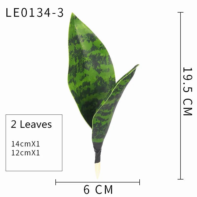 21CM-68CMArtificial Tiger Piran Plants Tropical Plastic Long Leaves Flower Arrangement Material Hotel Office Desktop Home Deco