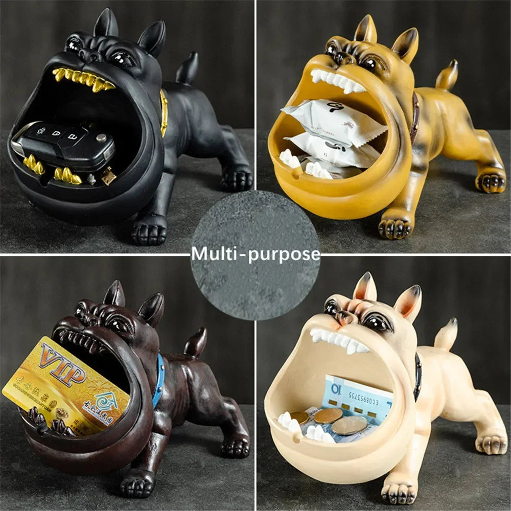Dog Ashtray Decorative Bulldog Animal Large Capacity Storage Box Ceramic Crafts Ornaments Men Gift Cinzeiro Decorativo Cendier