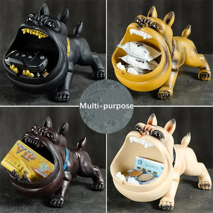 Dog Ashtray Decorative Bulldog Animal Large Capacity Storage Box Ceramic Crafts Ornaments Men Gift Cinzeiro Decorativo Cendier