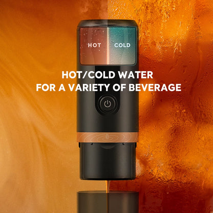 Stainless Steel Capsule Coffee Machine USB Charging Espresso Coffee Machine Portable Mini Automatic Cleaning for Travel Camping