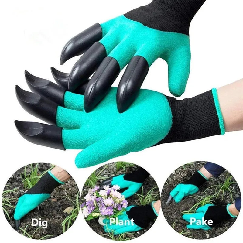 Guantes de jardín de 2 piezas con garras para mujeres y hombres, ambas manos Guantes de jardinería Guantes de jardín Guantes de jardín Guante seguro para cavar