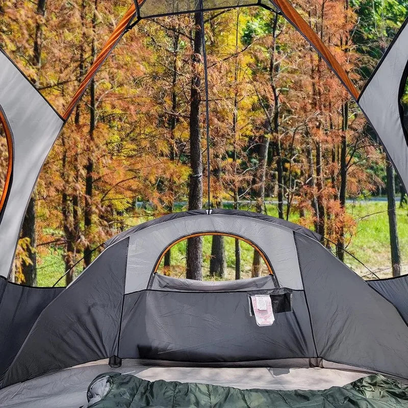 Amazon Basics Basics Dome Camping Curt cu ploaie și pungă de transport, 4/8 persoană