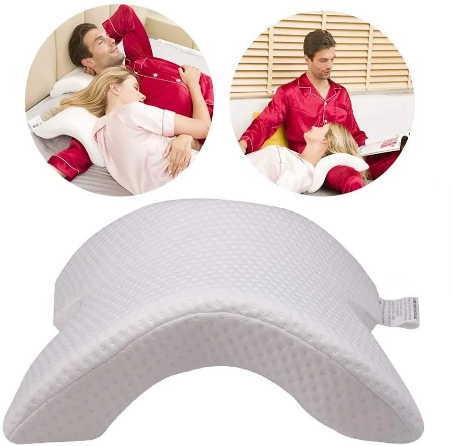 U-muotoinen kaareva ortopedinen tyyny nukkumaan memeoriavaahto käsin tyyny ontto ortopediset tuotteet kaulan tyynymatkailukoneet