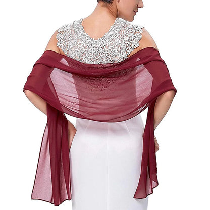 Koreansk solid farve gennemsigtig chiffon silke tørklæde sommerstrand håndklæde solcreme sjal kvinder bryllup aften fest kjole tørklæde r21