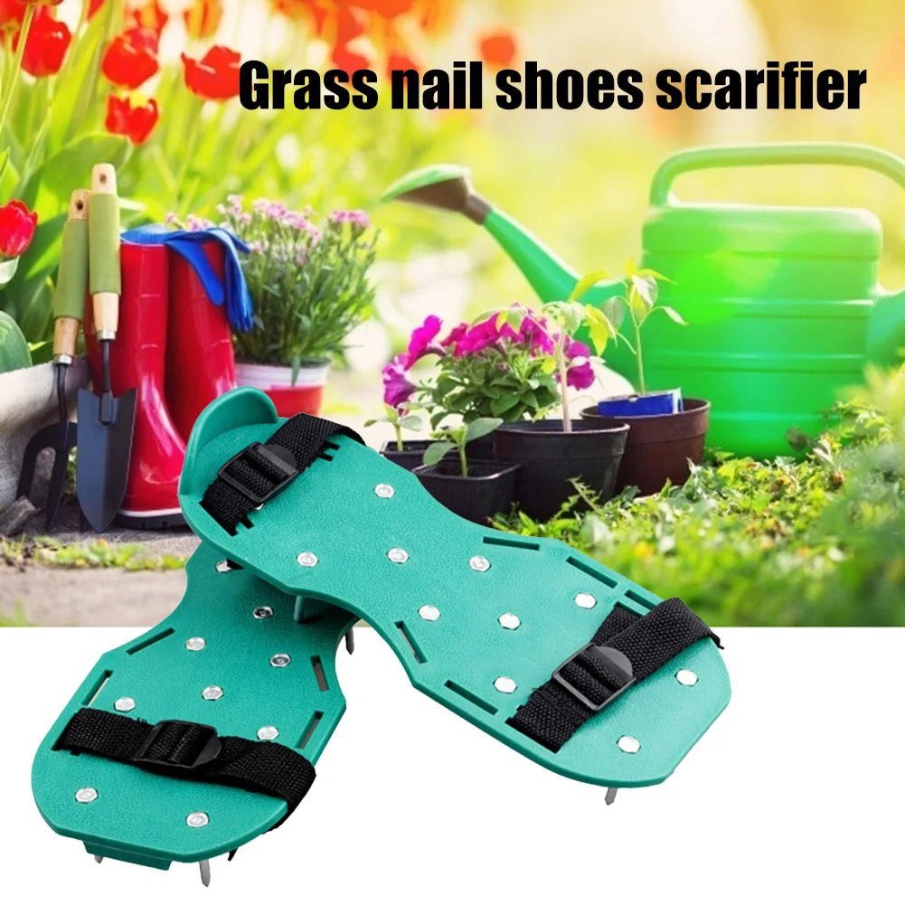 Hageplen Aerator Shoes Garden Yard Grass Cultivator Scarification Nail Tool Lawn Aerator Piges Shoes Garden Tools
