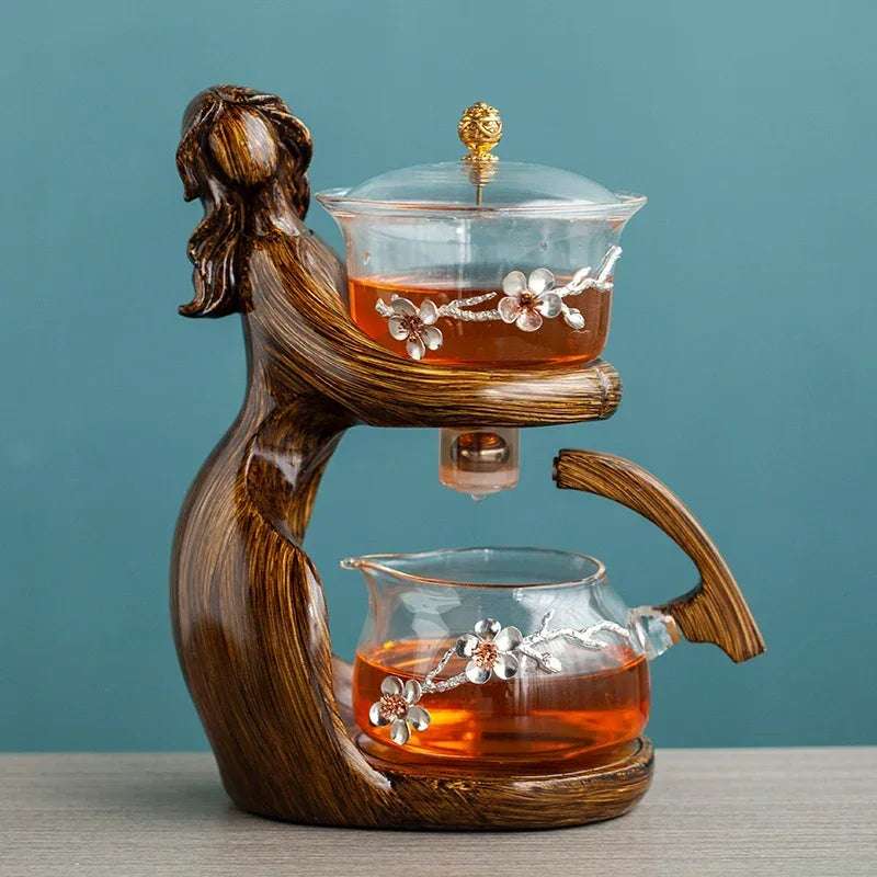 Heat-resistant Glass Teapot Holder Base Tea infusers Tea Ware Automatic Tea Set  Making  Kungfu Teapot