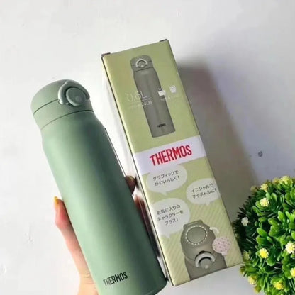 THERMOS insulated cup, frosted black 500ml /350ml stainless steel car mounted water cup, male and female student cups