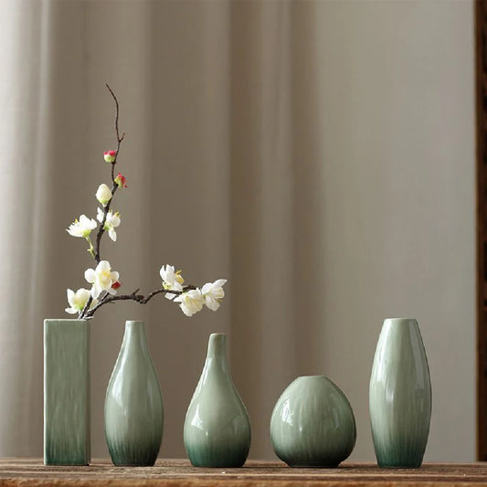 Simple ceramic vase decoration, living room home dining table decoration, hydroponic plant small vase