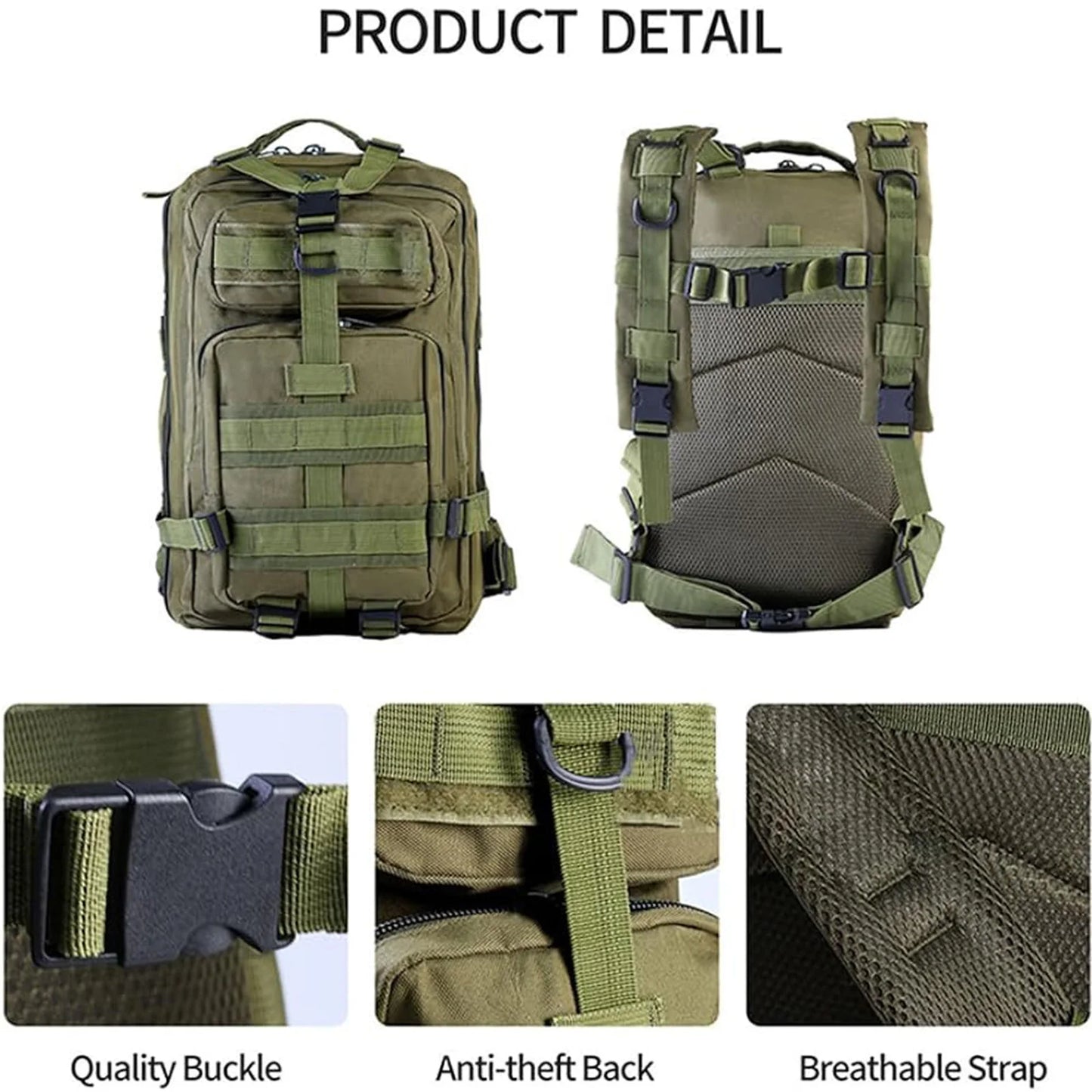 Syzm 50L ose 30L Taktik Backpack Ushtria e Ushtrisë Qetësia Molle Backpack për burra Hiking në natyrë Hiking