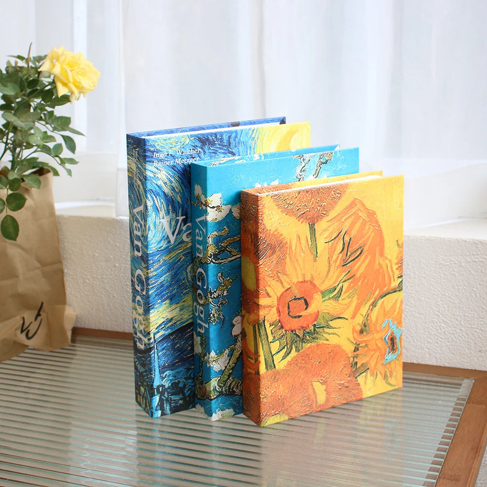 3Pcs/Set Multiple Size Fake Books Set Coffee Table Books Villa Hotle Simulation Books Set Shooting Props Living Room Decor