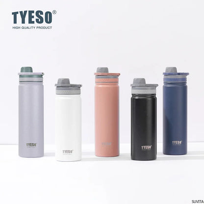 TYESO 530/750ML Vacuum Flasks Stainless Steel Thermos Water Bottle Tumbler Drinkware Keep Cold and Hot Thermal Coffee Mug