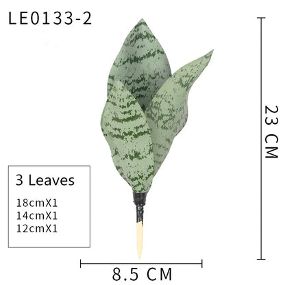 21CM-68CMArtificial Tiger Piran Plants Tropical Plastic Long Leaves Flower Arrangement Material Hotel Office Desktop Home Deco