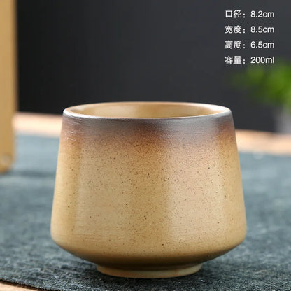 Ceramic Cup Vintage Coarse Pottery Coffee Cup Household drinking single cup cooking tea cups around the stove