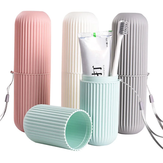 Reis draagbare tandenborstelbeker badkamer tandpasta houder opslagkas doos organisator reis toiletartikelen opslag cup nieuw creatief