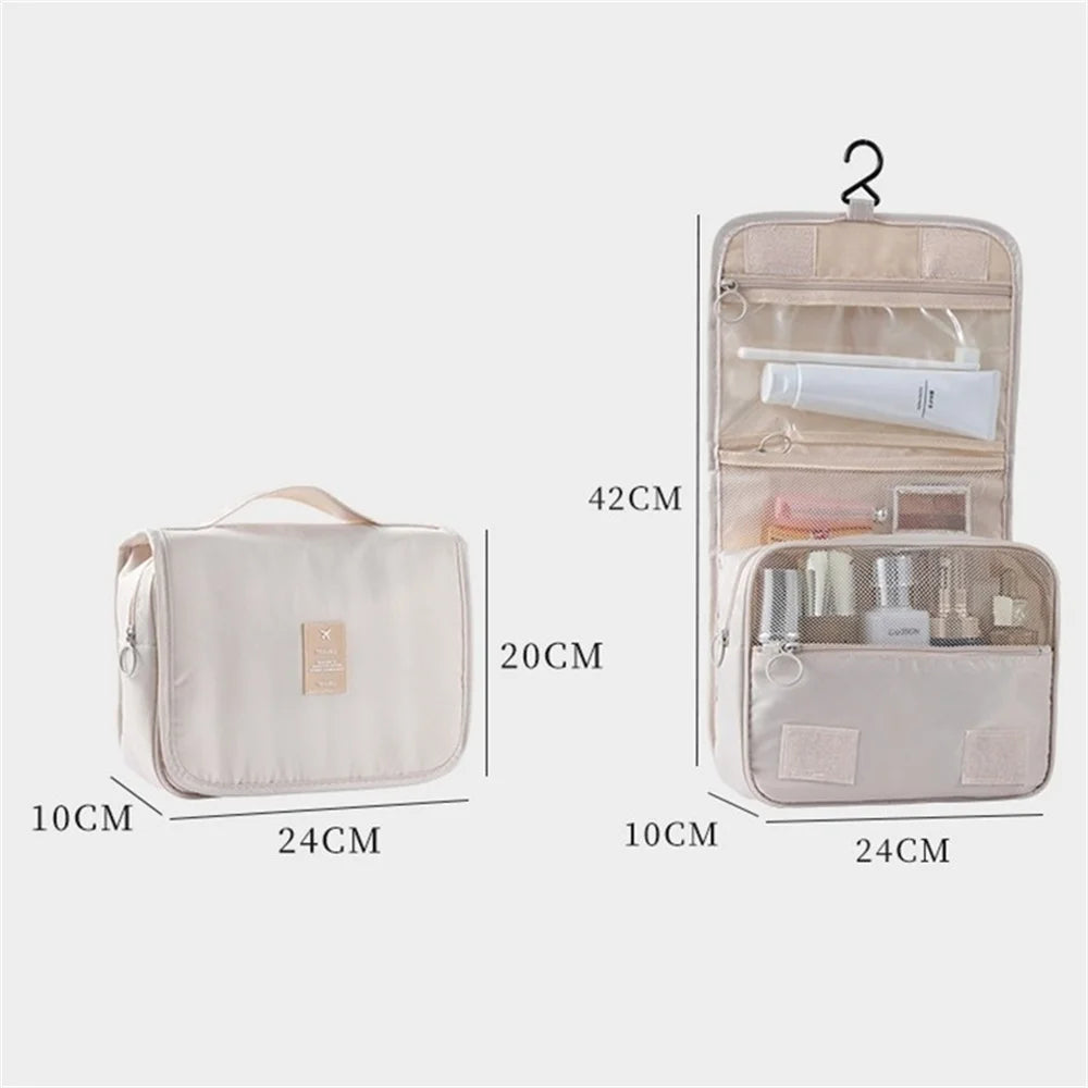 Velká kapacita Travel Cosmetic Bag Portable toalent Washbag s zavěšeným háčkem vodotěsný ženská koupelna