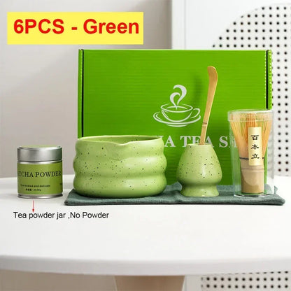 4/6PCS 7pcs Matcha White Tea Whisk Teaware Japanese Ceremony Bamboo Chasen Tea Tool Tea Brush Exquisite Matcha Kit for Teaset