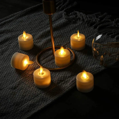 4 ou 6 bougies de mèche émouvante sans flamme avec télécommande Mariage d'église de Noël réaliste fausse bougie électronique LED Wedding