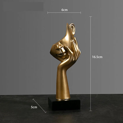 Resin Abstract Mask Statues European Miniature Figurines for Interior Home Office Study Desktop Figure Ornament Decor Gift
