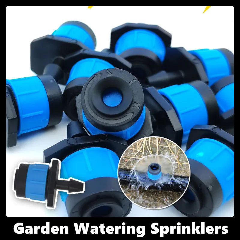 50pcs/100pcs Gartenwässerung Sprinkler Vollkreisförmig verstellbarer Füllfederendüsen Verstellbarer Streuspray-Pilze Tropfer