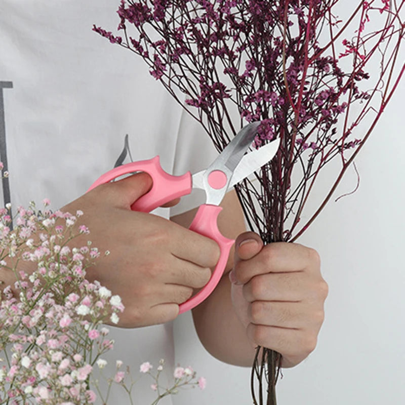 2Pcs Garden Scissors Floral Shears Professional Flower Scissor  Comfortable Grip Handle Pruning Shear