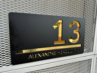 Tilpasset skilt utendørs husnummer plate Personlig husnummer Plakk moderne akryllaser kuttet 3D Hjemnummer