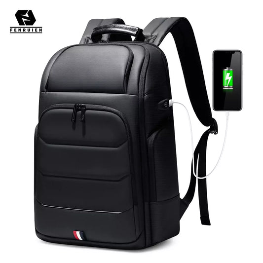Fenruien Backpacks impermeabilizados Backpack USB Saco de Escola Anti-roubo Backpack Fit Fit 15,6 polegadas Laptop Backpack High Capacity