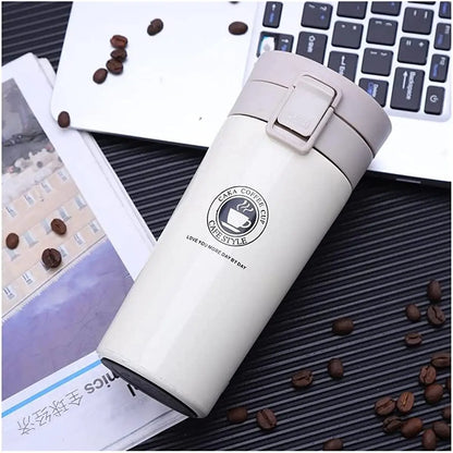 380/500ml Thermos Coffee Cup Tea Mug Double Layer Stainless Steel Vacuum Insulated Metal Thermos Outdoor Sports Water Bottle
