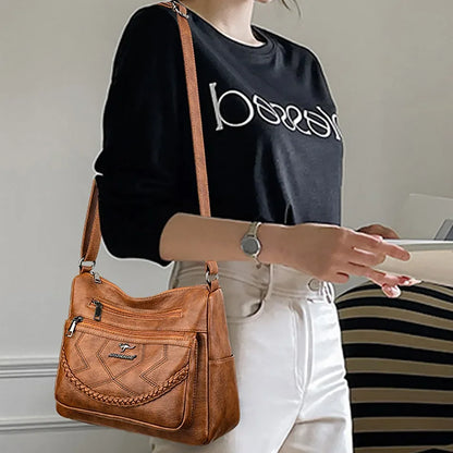 Blød pu læder luksus håndtasker punge kvindelige poser designer skulder crossbody taske til kvindelige brandede 2023 trend messenger tasker