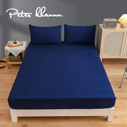 PETER KHANUN PŘIPOJENÍ PŘIPOJENÍ STAV SHE SHET BARSHED Polyester Bed Matrace Cover 12 palcové hluboké kapsy s 2 polštáři