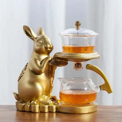 Heat-resistant Glass Teapot Holder Base Tea infusers Tea Ware Automatic Tea Set  Making  Kungfu Teapot
