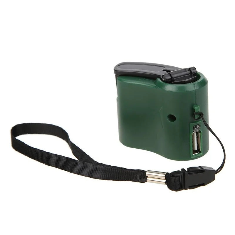 Portable 1 pièce USB Téléphone Charger d'urgence Camping Randonnée EDC Outdoor Sports Hand Crank Travel Charger Camping