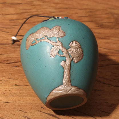 Japanese Creative Ceramic Hand-painted Embossed Tea Caddy Retro Handmade Storage Jar Coffee Beans Container Teaware Accessories