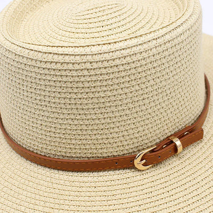2022 Summer New Style Straw Hats Outdoor Sunshade Brim Brim chapéus chapéus lisos fedora para mulheres e homens Fedora Straw Caps