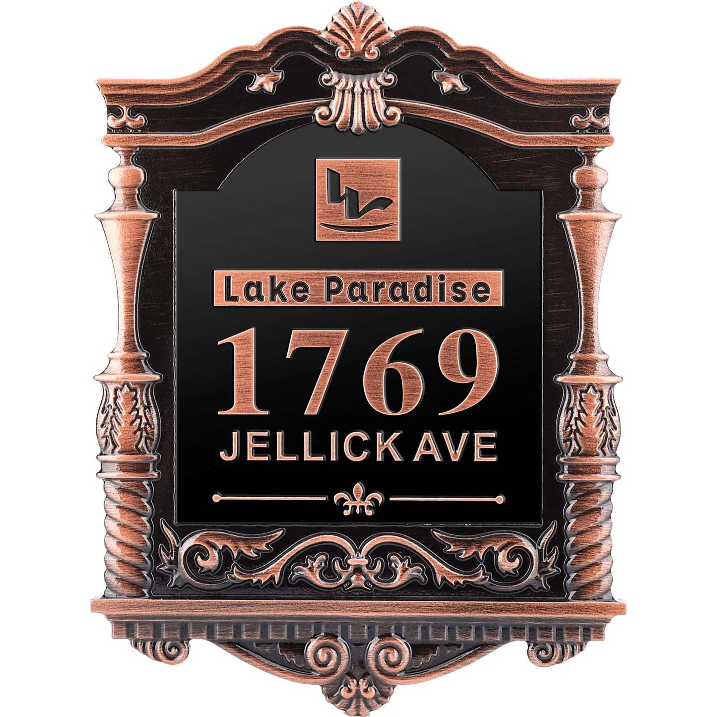 Numéro de maison Outdoor Adresse vintage plaque personnalisée métal / acrylique Signale Home Apartment Street Boîte aux lettres Plaques de panneaux de porte