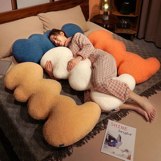 Söpö aalto halaus tyyny pitkä nauhan tyynypöytä jalan niskatuki tyyny mukana nukkuva vuode raskaana olevia naisia ​​unen syntymäpäivälahja