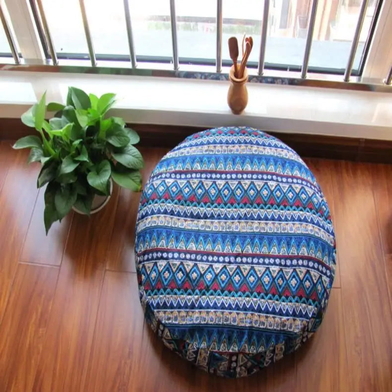 New Luxury Fashion Thickened Removable and Washable Cotton and Linen Futon Cushion Bohemian Style Cushion Tatami Boutique