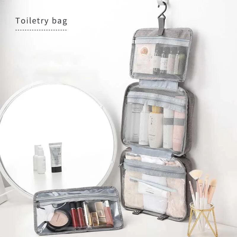 Travel Hanging Toiletry Bag Water-proof Cosmetic Storage Bag Bathroom Beauty Wash Bag  AccessoryTowel Bag Wet Dry Separated Bag