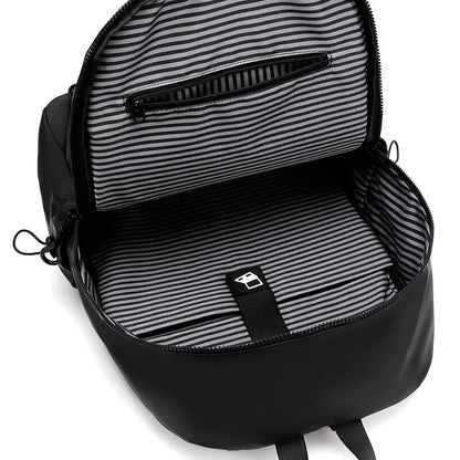 Een 14 -inch herenrugzak grote capaciteit reis vrijetijds vrije kleur PU Computer Backpack Fashion Men and Women Students Schoolbag