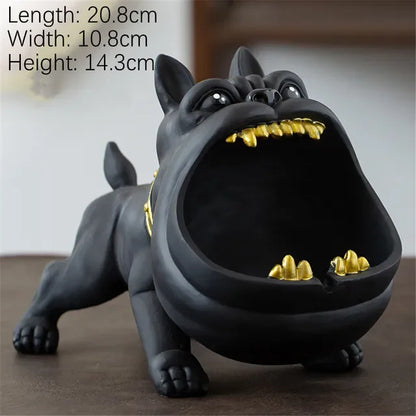 Dog Ashtray Decorative Bulldog Animal Large Capacity Storage Box Ceramic Crafts Ornaments Men Gift Cinzeiro Decorativo Cendier
